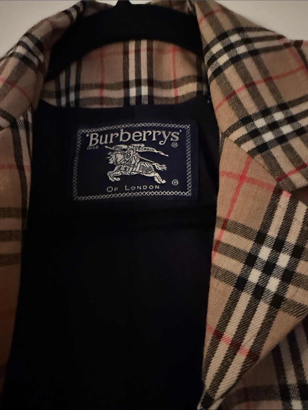 Burberry Tan Beige Plaid Zip-Front women’s blazer - Picture 2 of 4